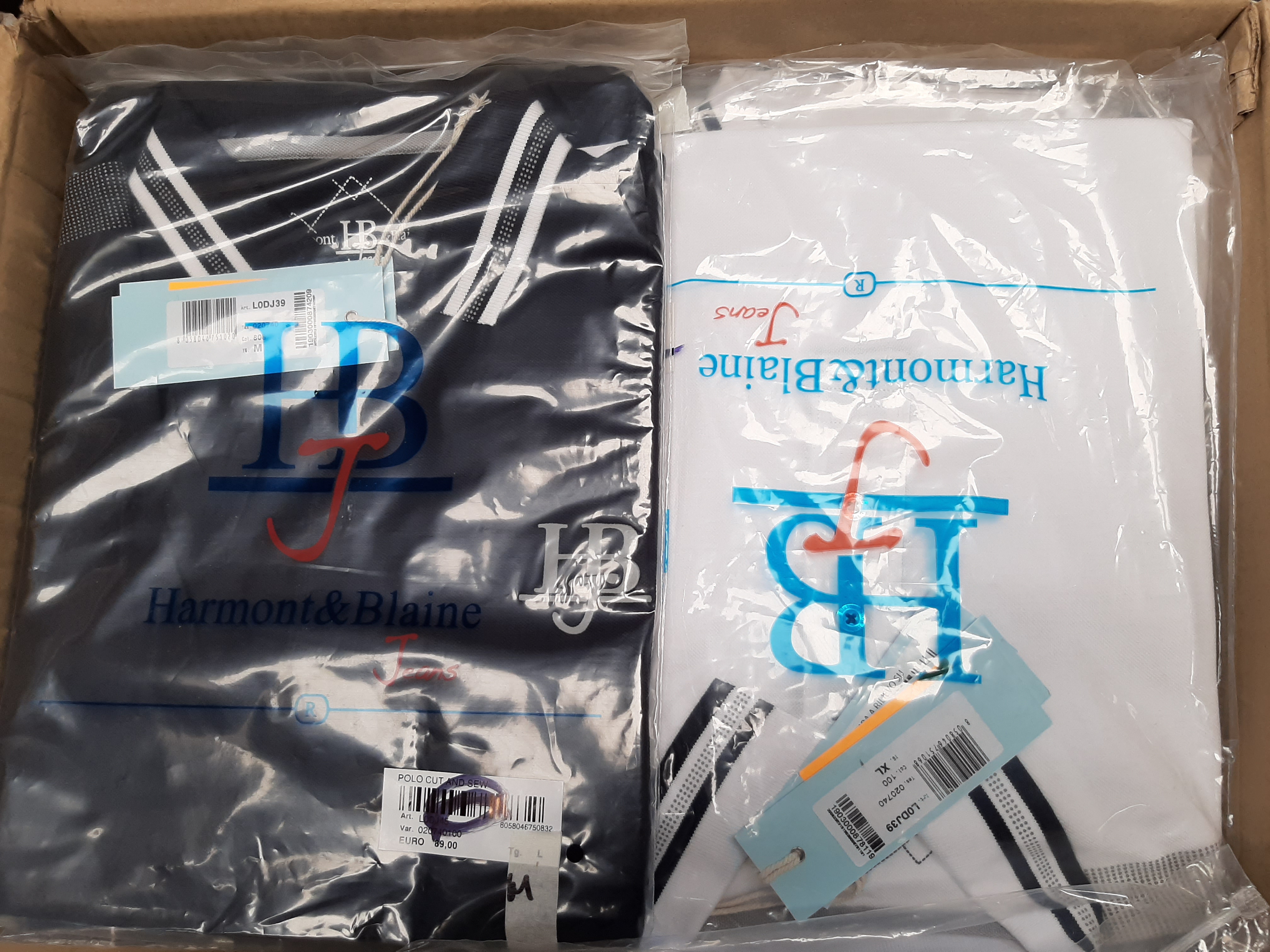 Packed garments.