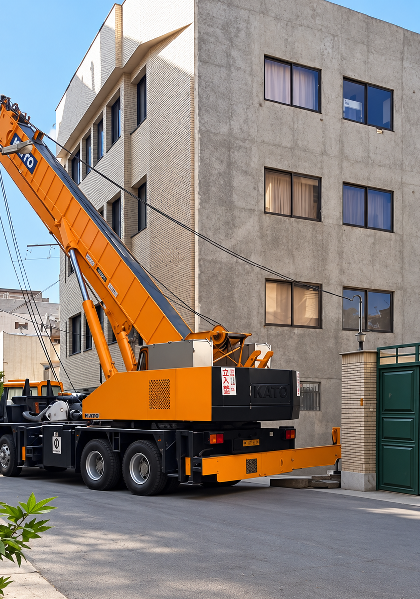 Site lifting activity. Selected documented stage from this project; the photograph does not define the full supervision and coordination scope.
