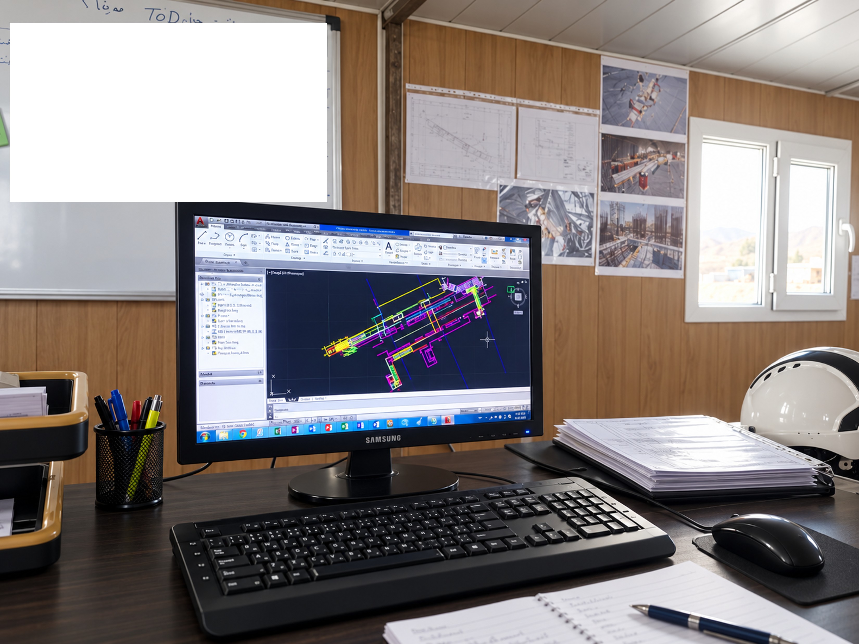 Site-office drawing context.