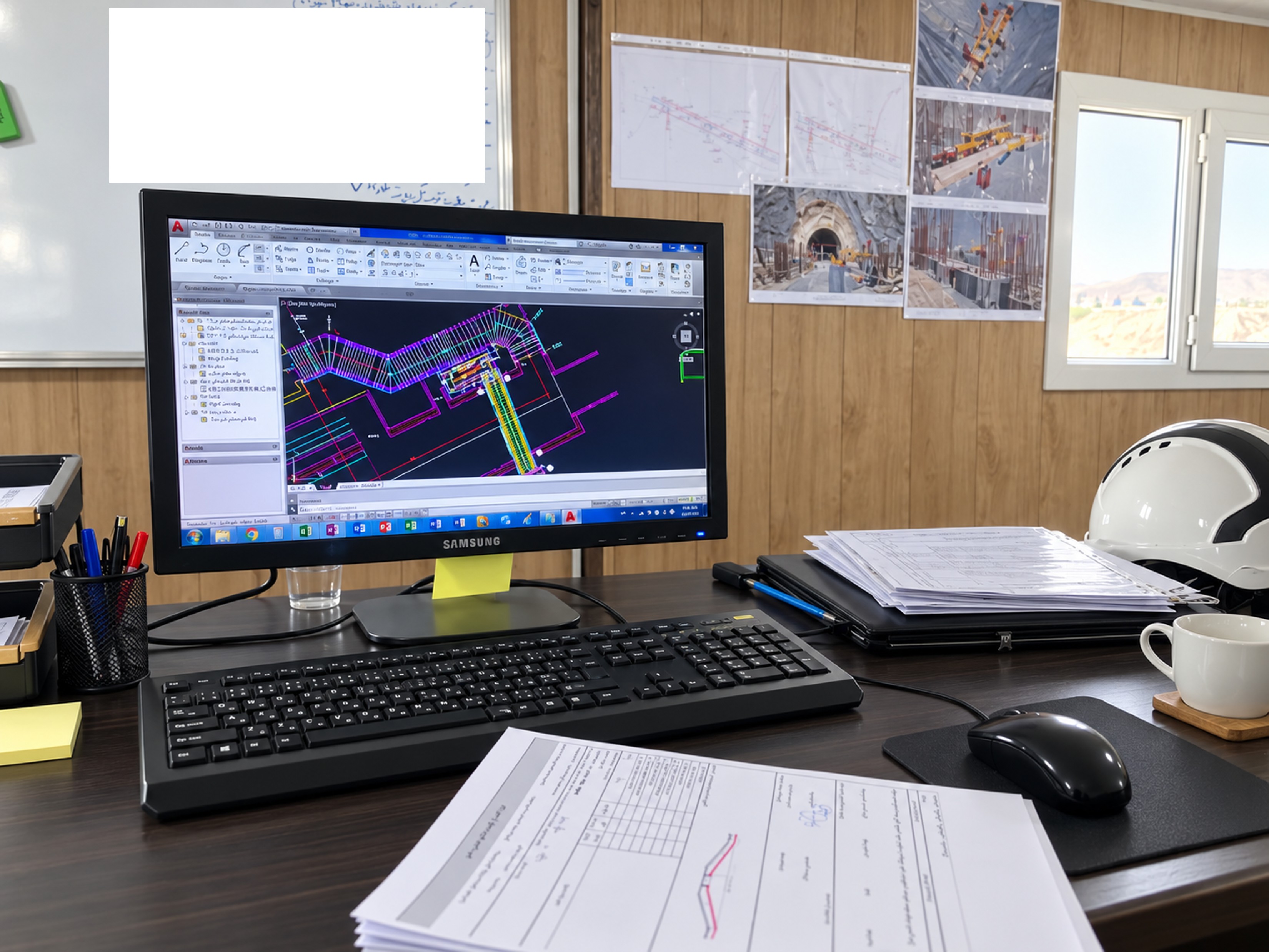 Site-office drawing context.
