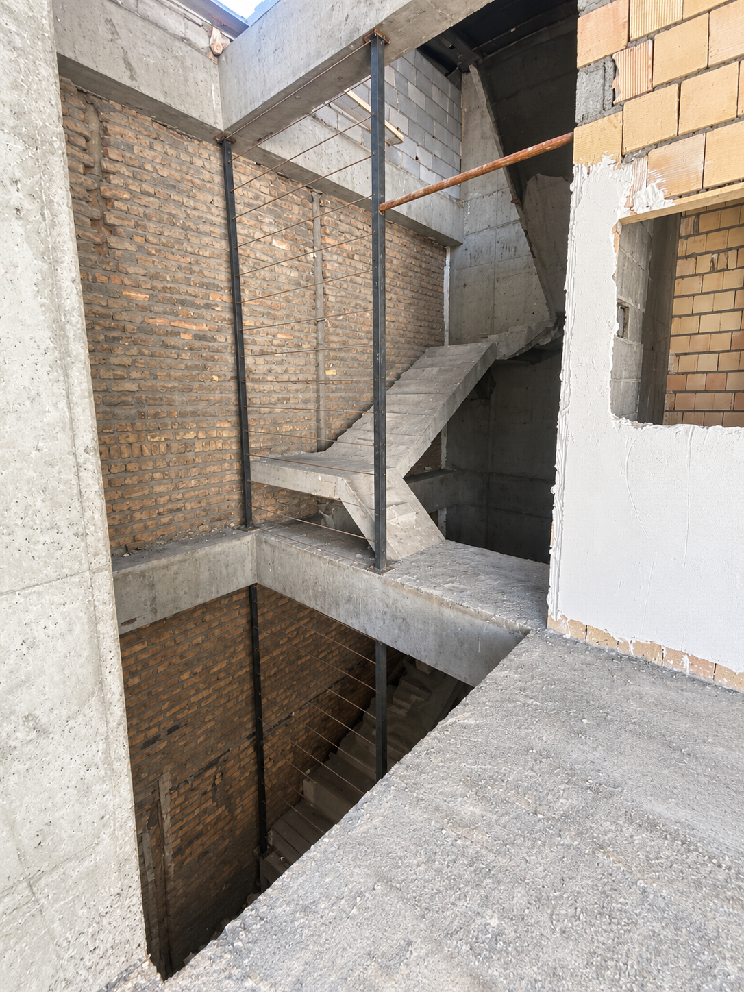 Masonry and openings.
