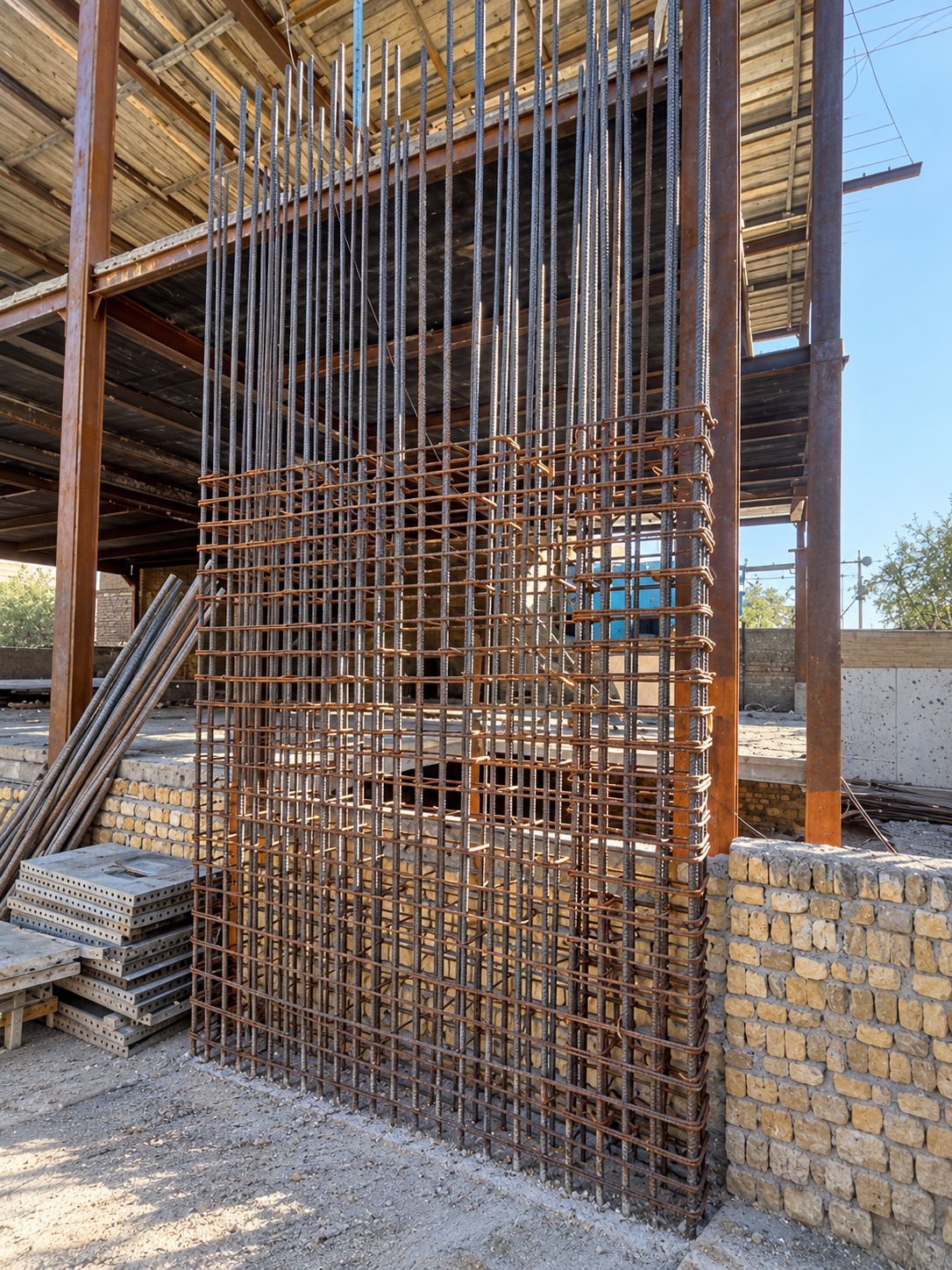 Column reinforcement.